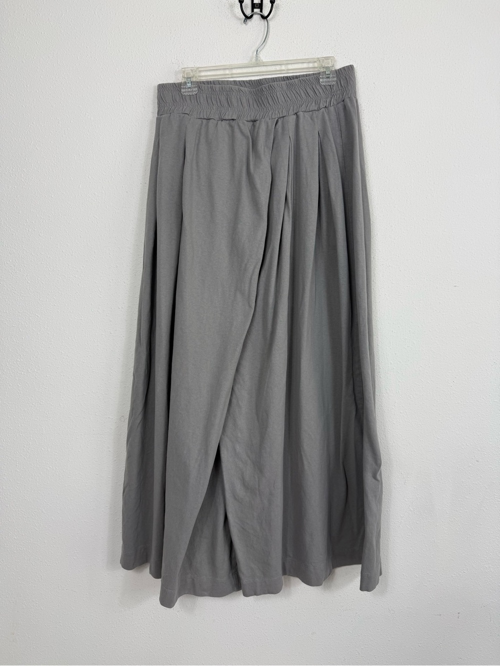 Free People Grey Boho Oversized Wide Leg High Waist Pants Flowy Layered Large